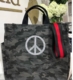luxe NS camo tote with black handles