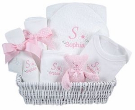 luxury baby gift basket - daisies
