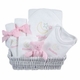 luxury baby gift basket - lullaby pink