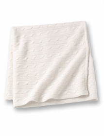 luxury cashmere baby blanket - ivory