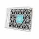madison damask black lucite tray - small