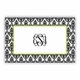 Madison Damask White With Black Disposable Placemat