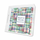madras patch blue lucite tray - square