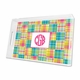 madras patch bright lucite tray - large