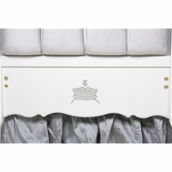 Majestic Silver Upholstered Bordeaux Crib