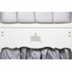 Majestic Silver Upholstered Bordeaux Crib