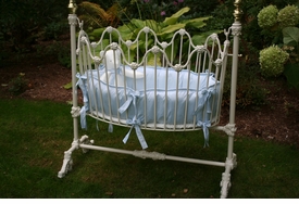 Majorca Cradle Ensemble - Dupioni Silk (Contact Us for Pricing)