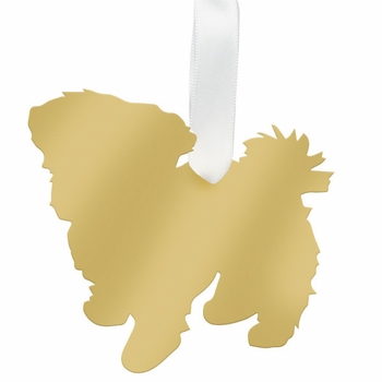 Maltese Christmas Ornament - Gold