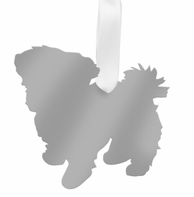 Maltese Christmas Ornament - Silver