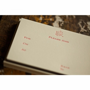 Maple Leaf Fill in Invitations