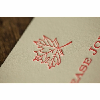 Maple Leaf Fill in Invitations