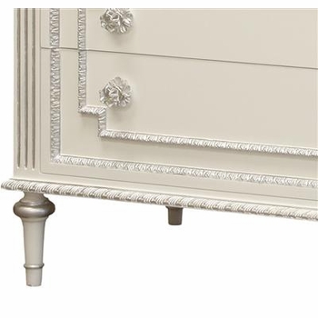 Marcheline Chest - White with Silver Gilding