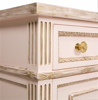 Marcheline Night Table - Versailles with Gold