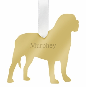 Mastiff Christmas Ornament - Gold