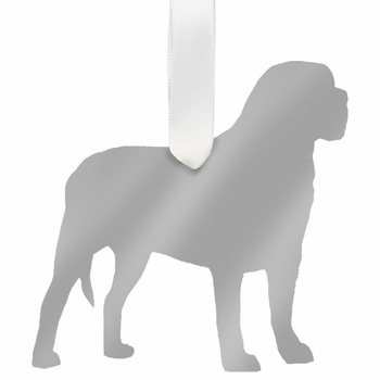 Mastiff Christmas Ornament - Silver