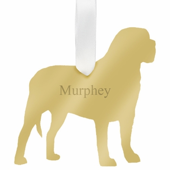 Mastiff Christmas Ornament - Silver