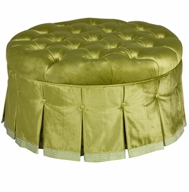 Mayfair Round Ottoman Majestic Lime Green