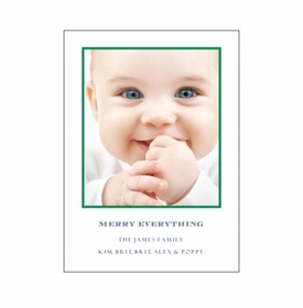 Merry Mirth Blue Holiday Cards