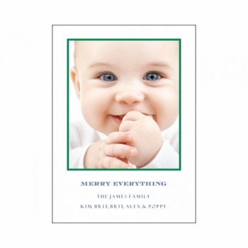 Merry Mirth Blue Holiday Cards