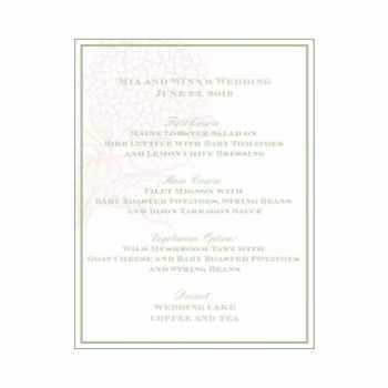 mia & winn menu card