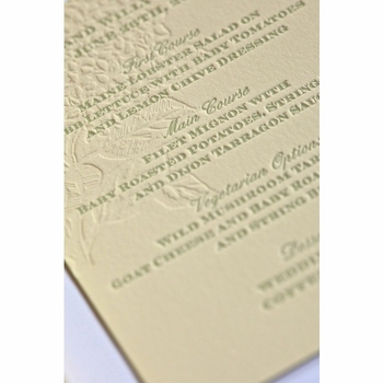 Mia & Winn Menu Cards