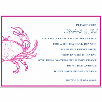 Michelle & Jed Rehersal Dinner Card