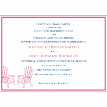Michelle & Jed Wedding Invitation Card