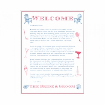 Michelle & Jed Welcome Letter Card
