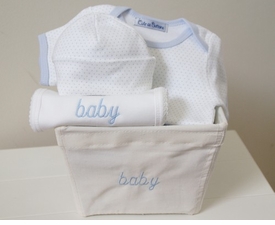 mini boy layette gift basket