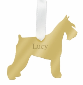 Miniature Schnauzer Christmas Ornament - Gold