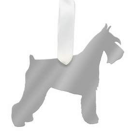 Miniature Schnauzer Christmas Ornament - Silver