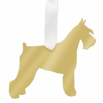 Miniature Schnauzer Christmas Ornament - Silver