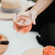 modern initial stemless wine glass