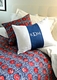 monogram block personalized pillow
