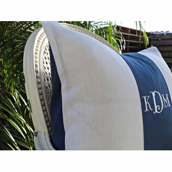 Monogram Block Personalized Pillow