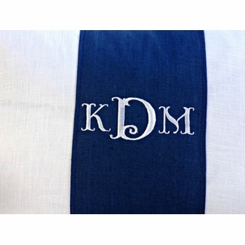 monogram block personalized pillow