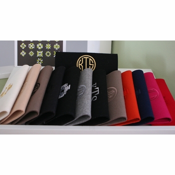Monogram Felt Clutch