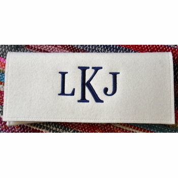 Monogram Felt Clutch