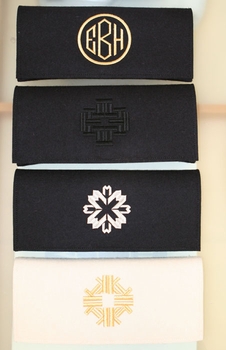 Monogram Felt Clutch