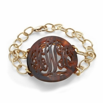 monogrammed acrylic bracelet