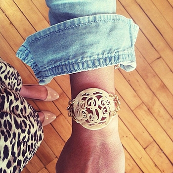 Monogrammed Acrylic Bracelet