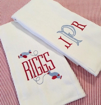 Personalized Airplane Burp Cloth or Bib