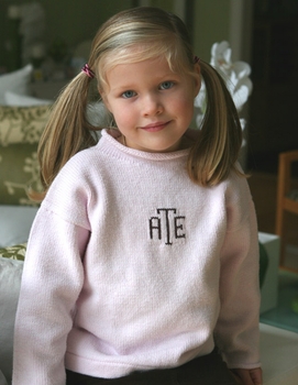monogrammed baby sweater
