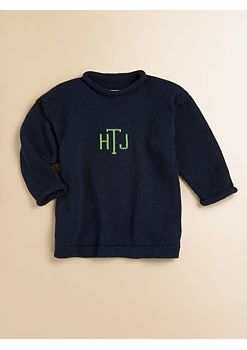monogrammed baby sweater