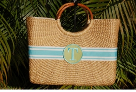 Monogrammed Becky Basket Bag