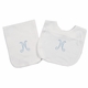 monogrammed bib burp set