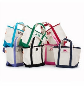 Monogrammed Canvas Boat Totes