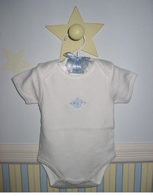 Monogrammed Pima Cotton Bodysuit