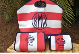 monogrammed gg stripe canvas bag