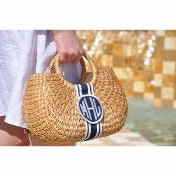 Monogrammed Kala Basket Bag